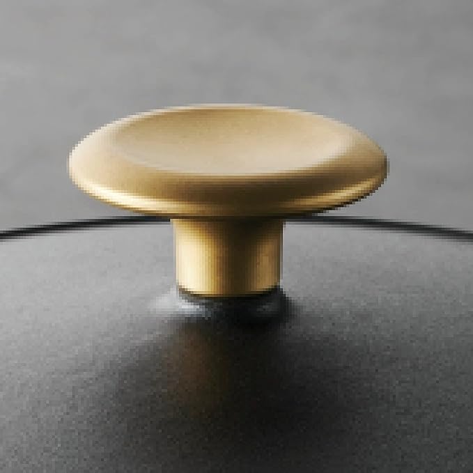 Tramontina Bestow Enameled Cast Iron Dutch Oven Pot with Lid, Round 5.5-quart, Matte Black with Gold Knob - Image 5