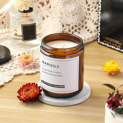 24 Pack, 8 OZ Thick Amber Candle Jars for Making Candle - Round Glass Jars with Lids - Empty Food Storage Containers, Canning/Mason Jar For Spice, Powder, Liquid, Sample - Leakproof & Food Grade - Image 6