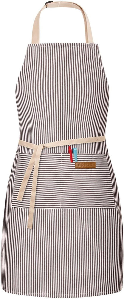 BeLuyi Adjustable Bib Apron with 2 Pockets Chef Cooking Kitchen Restaurant Aprons for Women Men by BELUYI