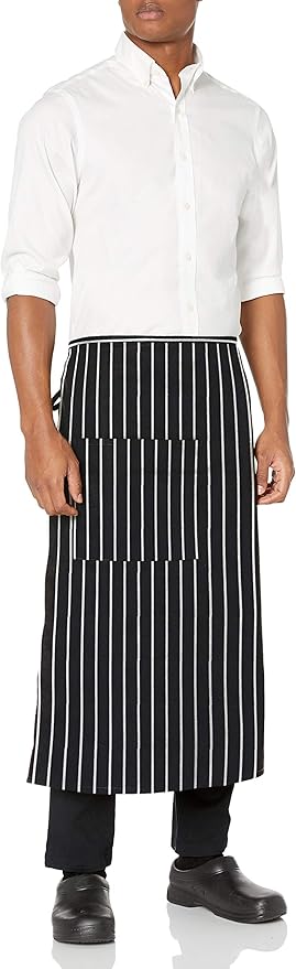 Uncommon Threads unisex adult Full Apron, Chalk Stripe, One Size US