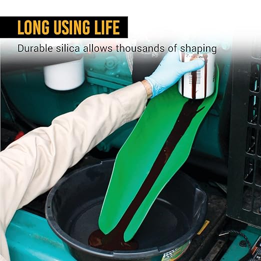EWK Flexible Oil Funnel, Spill-Free, Reusable Moldable Funnel for Clean Oil Changes, Car & Motorcycle Maintenance, Coolant & Fluid Draining, Easy Store Roll-Up Design - Image 4