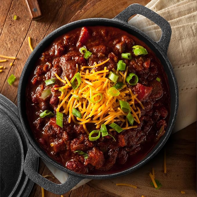 COMMERCIAL CHEF 3.4 Quart Cast Iron Dutch Oven with Dome Lid and Handles - Image 6