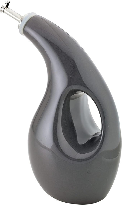 Rachael Ray 48465 Ceramic EVOO Oil and Vinegar Dispensing Bottle with Spout, 24 Ounce - Dark Gray - Image 7