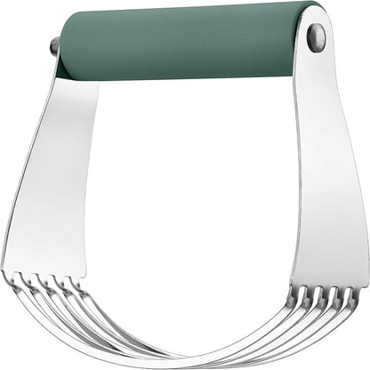 Spring Chef Large Dough Blender For Baking, Manual Dough Cutter Tool, Stainless Steel Puff Pastry Cutter Tool with Sharp Blades, Dishwasher Safe Pastry Blender for Easy Mixing - Pine Green - Image 9