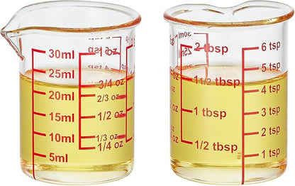 High Borosilicate Glass Measuring Cup with V-Shaped Spout, 30ml (1oz) | Pack of 2 – Precision Glass Measuring Cup for Kitchen & Bar - Image 8