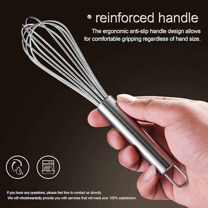 Aniso Stainless Steel Whisk (8.4 inches, Silver) - Image 5