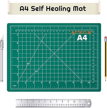 anezus Self Healing Sewing Mat, Rotary Cutting Mat Double Sided 5-Ply Craft Cutting Board for Sewing Crafts Hobby Fabric Precision Scrapbooking Project 9inch x 12inch(A4) - Image 8