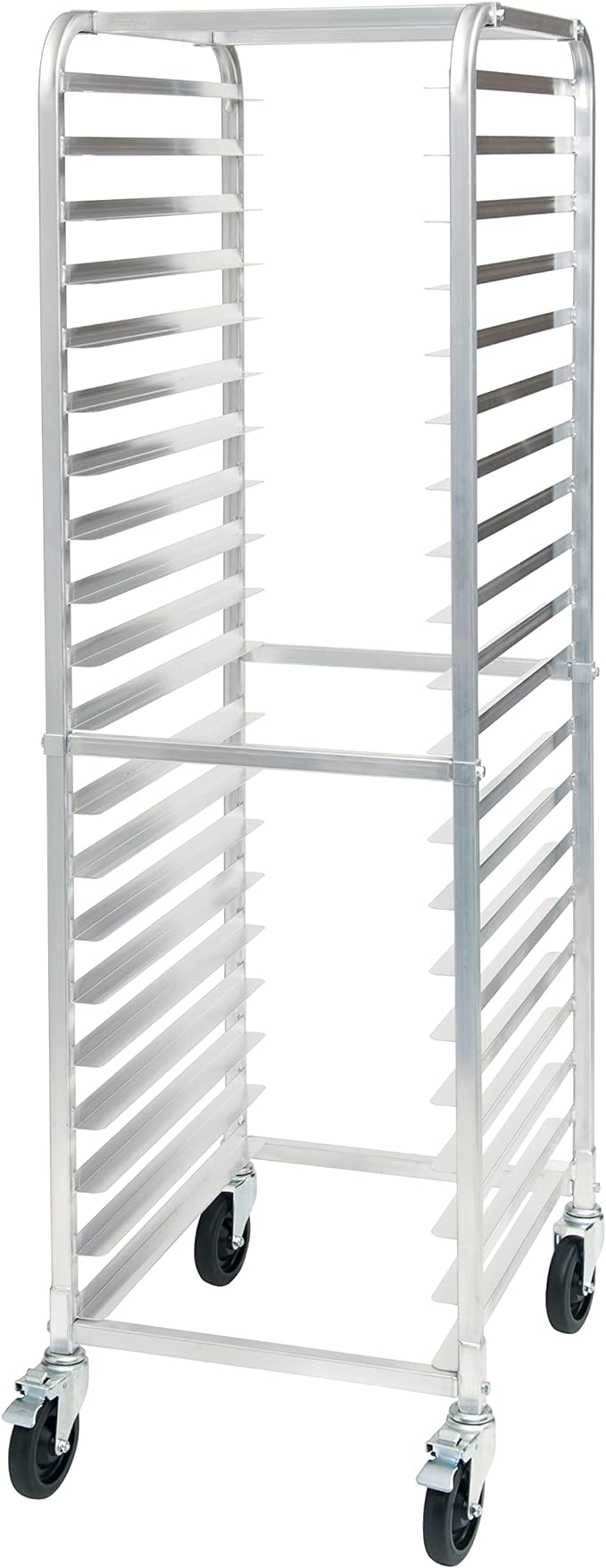 Winco 20-Tier Aluminum Sheet Pan Rack with Brake by Winco