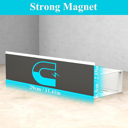 HuggieGems 2 Pack Magnetic Spice Storage Rack Organizer for Refrigerator and Oven, Cream White Fridge Organizers and Storage - Image 3