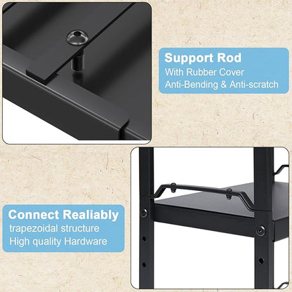 1 Pack Expandable Cabinet Countertop Shelves, Stackable Shelves Organizers for Kitchen Cabinet Countertop Storage, Adjustable Counter Cupboard Pantry Organizer Shelf Rack Stand, Length:25.5" - Image 9