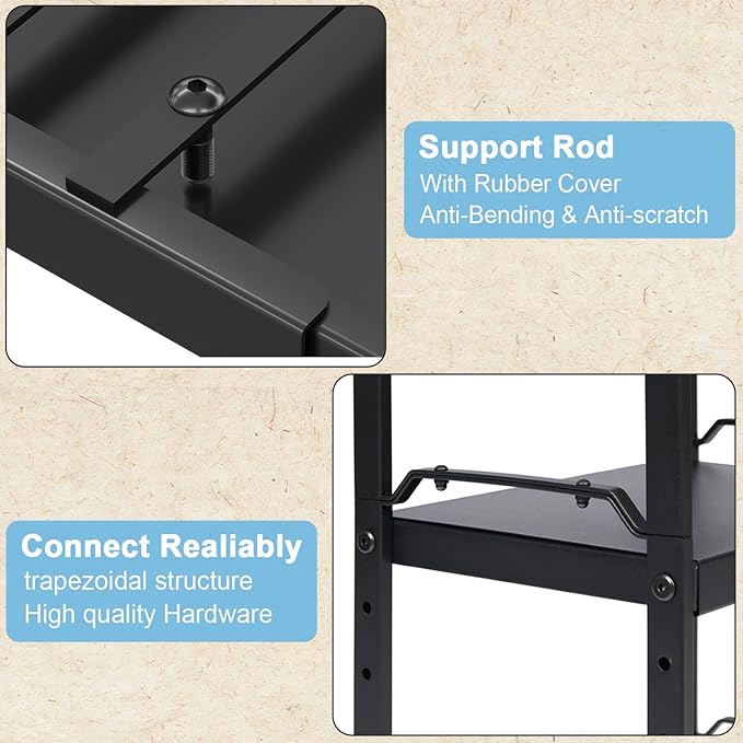 4 Pack Kitchen Cabinet Shelves Organizers, Kitchen Counter Storage Shelf Spice Rack, Expandable Length, Adjustable Height, Stackable, Sturdy 30LBS Bearing, Small Cupboard Tabletop Organizer Shelf Rack - Image 9