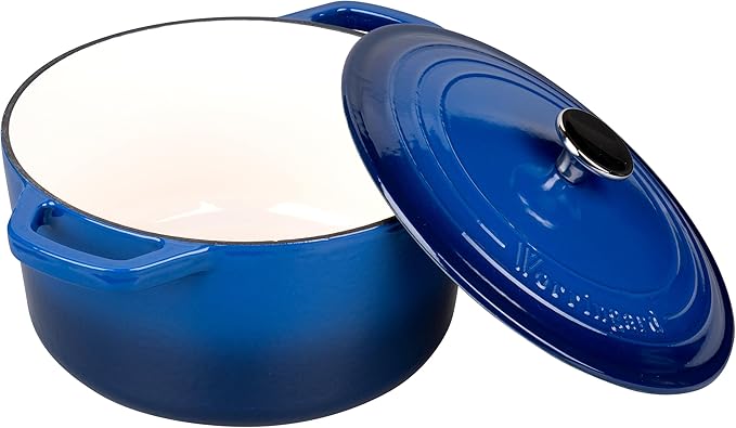 VORRINGARD Enameled Cast Iron Dutch Oven Pot with Lid, for Bread Baking, Round Bread Oven- include Sourdough Bread Baking Supplies Set, 4.5QT, Blue - Image 7