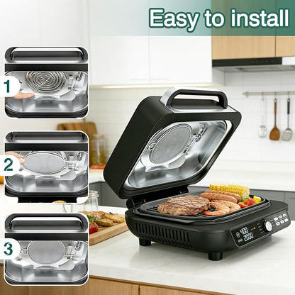 2PCS Replacement Splatter Shield for Ninja Foodi IG651,Foodi Grill Air Fryer Accessories,7-in-1 Indoor Grill for IG600, IG601, IG651