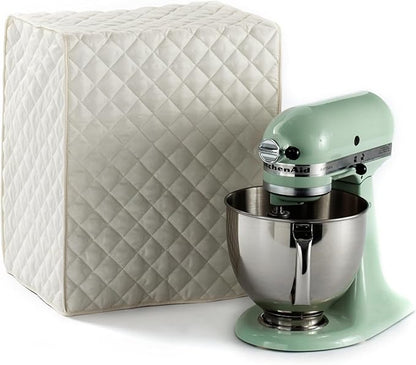 Covermates Keepsakes Stand Mixer Cover – Quilted Appliance Protector for Food Processors – Dust & Stain Resistant, Washable Slip‑On Design for Countertop Storage, Cream