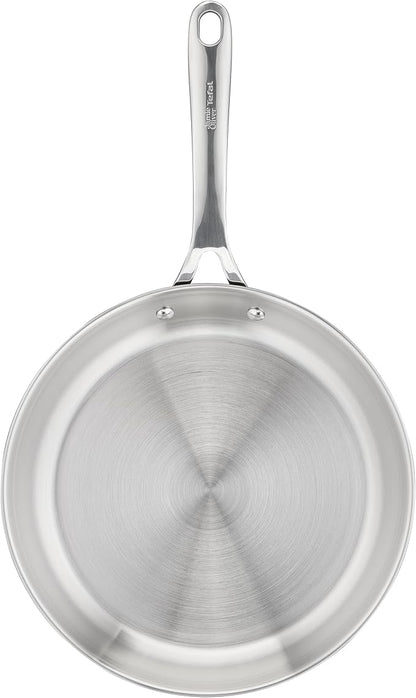 T-Fal x Jamie Oliver Stainless Steel Fry Pan 9.5-Inch, Induction Compatible, Oven Safe up to 500°F, Chef's Stainless Steel Skillet, Frying Pan, Silver - Image 2