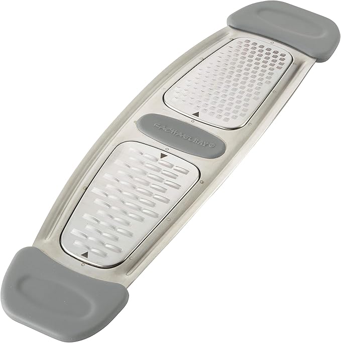 Rachael Ray Tools and Gadgets Stainless Steel Multi Grater for Cheese, Ginger, Garlic, and more, Gray by RachaelRayKitchenware