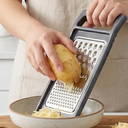 Cheese Grater with Handle, Stainless Steel, Cheese Shredder, Fruit and Vegetable Zester, Multifunction Kitchen Tool, Hampton Distribution - Image 8