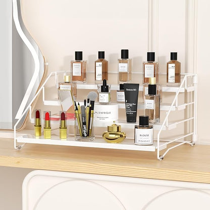 BOIVSHI Tiered Spice Rack, 4 Tier Spice Shelf Organizer for Cabinet, Spice Rack Organizer, Depth Adjustable Seasoning Rack Organizer for Cabinet, Countertop, Pantry, Metal, White (1 Pack) - Image 8
