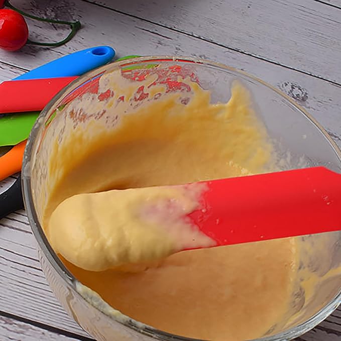 3 Pcs Jar Spatula,Sourdough Spatula with Long Handle,Silicone Skinny Spatulas Scraper for Jars - Image 4