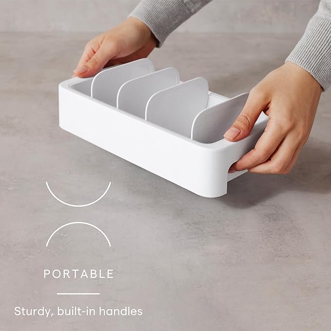 YouCopia StoraLid Bottle Lid Holder, Water Bottle Lid Storage for Kitchen, Speckled White - Image 4