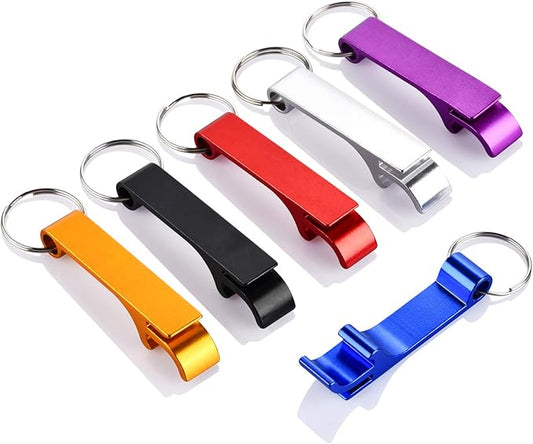 Mcyye 6PCS Colorful Mcyye Beer Bottle Openers, Premium Metal Keychain Bottle Opener, Beverage Bottle Opener for Men, Women, Small and Practical, Easy to Carry, Open the Lids of Beer Bottle Easily by Mcyye