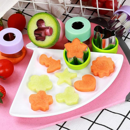Vegetable Cutter Shapes Set (8 Pack) – 1.5" Stainless Steel Mini Cookie & Fruit Cutters for Kids, Bento Lunch, Sandwich, Fondant, Cheese, Baking & Food Prep - Image 6