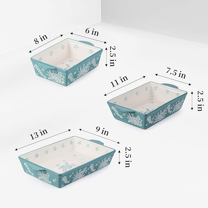 Wisenvoy Casserole Dishes For Oven Baking Dish Ceramic Casserole Dish Lasagna Pan Baking Dishes For Oven Baking Dish Set - Image 2