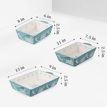 Wisenvoy Casserole Dishes For Oven Baking Dish Ceramic Casserole Dish Lasagna Pan Baking Dishes For Oven Baking Dish Set - Image 2