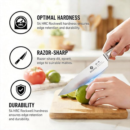 imarku Knife Set, 16 PCS High Carbon Japanese Stainless Steel Knife Sets for Kitchen with Block, Ultra Sharp Kitchen Knife Set with Sharpener Chef Knife Sets, Dishwasher Safe, Best Gifts - Image 7