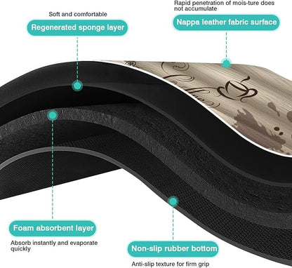 Fun Coffee Mat 19inx12in,Coffee Bar Mat for Countertops,Absorbent Hide Stain Anti-Slip Coffee Bar Accessories Fit Under Coffee Machine Mat,dish Drying Mats for Kitchen