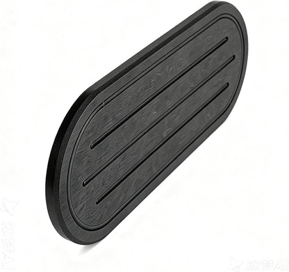 Razborci 2PCS Water Absorbing Stone Drying Tray Mat for Bathroom Sink & Kitchen Counter Faucet Organizer Decor, Quick Dry Dish Soap Dispenser Sponge Holder, Vanity Caddy Coaster,Dark Gray -10"*3.8"