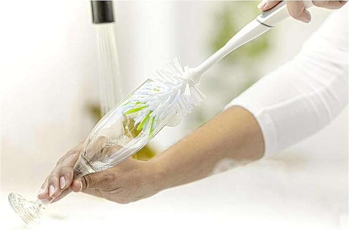 Scotch-Brite Glass and Water Bottle Brush, Long-Lasting,Safe on Glassware,Shaker Bottles,Food Processors & More,Non-Slip Handle, Durable,Reusable,Clean in Top Rack of Your Dishwasher (Pack of 6) - Image 7