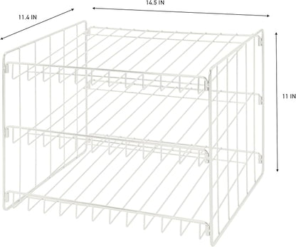 Kitchen Details 3 Tier Can Storage Organizer Rack in White - Image 3