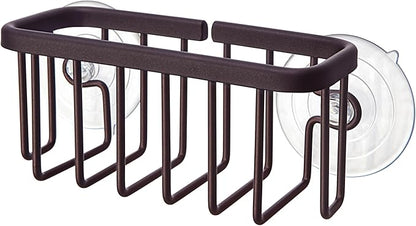 SunnyPoint NeverRust Kitchen & Bathroom Sink Caddy for Sponges, Scrubbers, Soap, 6" x 2.5" x 2.65", with Adhesive Mount - Additional Suction Cup Included –Aluminum (Oil Bronze, NOT Black) - Image 7