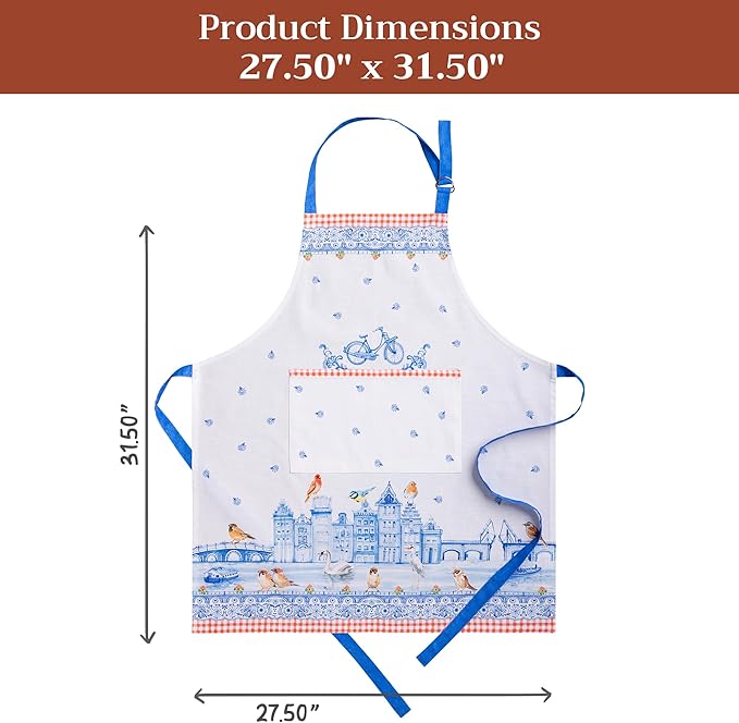 Maison d' Hermine 100% Cotton Apron for women with Pocket Kitchen Chef Apron for Men Cooking Mothers Day Gifts - Image 7