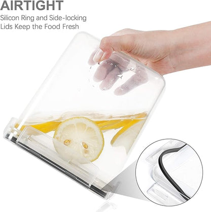 PANTRYSTAR Airtight Food Storage Containers with Lids, 7 PCS BPA Free Kitchen Canisters for Spaghetti, Pasta, Dry Food, Flour and Sugar, Plastic Canisters for Pantry Organization and Storage - Image 3