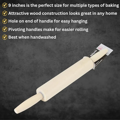 Baking Essentials for Home Bakery, Homesteading Essentials - Silicone Baking Pastry Mat for Rolling Dough and Powdered Cinnamon Sugar Shaker Duster Bundle with Mini Wooden Rolling Pin/Dough Roller - Image 4