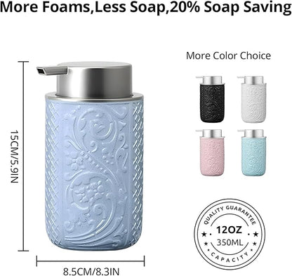 12OZ/350ML Ceramic Foaming Soap Dispenser Empty Hand Soap Dispenser Refillable Lotion Containers with Pump - Image 2