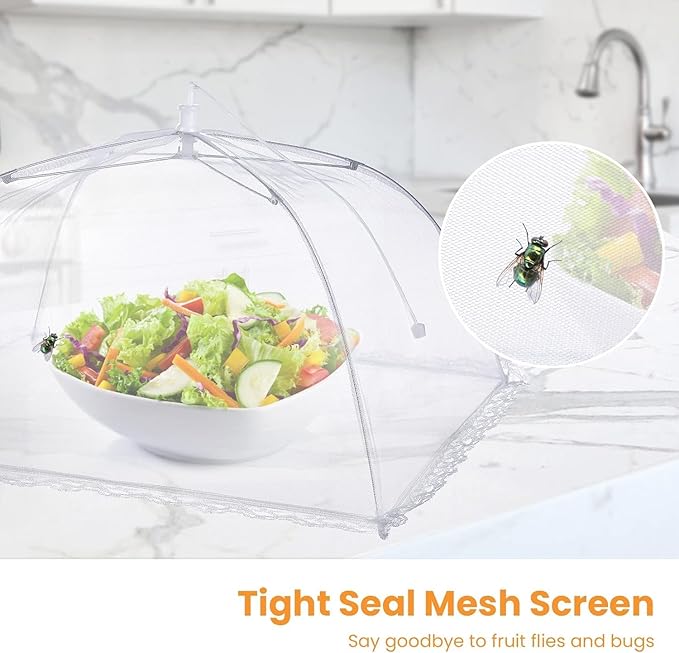 Food Covers for Outside - Food Tents/Food Covers for Outdoors Mesh Screen, Picnic Pool Party Supplies, Pop-Up and Collapsible, 7 PACK (1*XXL+2*L+2*M+2*S)