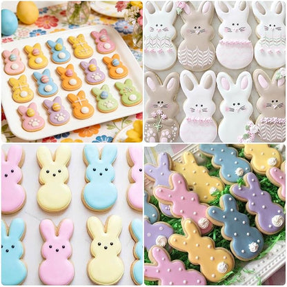 AIERSA Mini Bunny Cookie Cutter,Small Easter Cookie Cutters,1.2 Inch Tiny Rabbit Shaped Cracker Cutter,20 Cavity Metal Stainless Steel Easter Cracker Cutters
