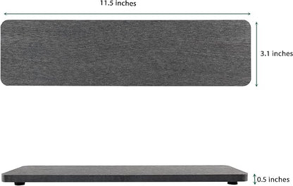 NiuYichee 2 Pcs Water Absorbing Stone Trays, Kitchen/Bathroom Sink Soap Dish, Diatomite Tray Used for Hand Soap & Cosmetic Bottles in The Modern Home, 3.15" W x 11.8" L, Dark Gray