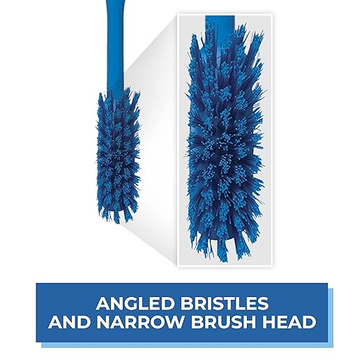 Vikan - Fine Dish Brush - Heavy-Duty, Narrow, Slip-Resistant Cleaning Brush, Polypropylene, Polyester Bristle, 11 Inch, Blue, (42873) - Image 2