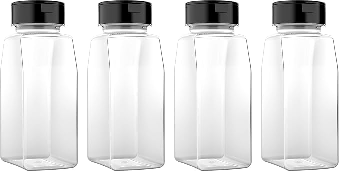 Mountain West Plastic Spice Jars with Shaker Lids (16 fl oz, 4-Pack) Reusable Jars Perfect for an Organized Kitchen - Image 2