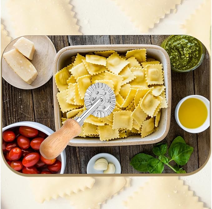 Pastry and Pasta Wheel 1.9 inch – Dough Crimper Ravioli Dumpling Pierogi Cutter – Multi-Purpose Tool for Pizza Baking Cooking and Homemade Meals - Image 5