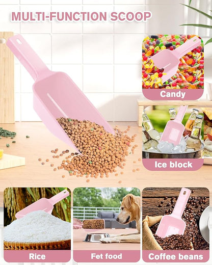 2 Cup Dog Food Scoop(2 Pack), Plastic Pet Food Scoop with Measuring Lines for Accurate Pet Food Portions,Dishwasher Safe (Pink) - Image 3