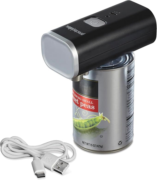 Proctor Silex Automatic Electric Can Opener, Hands Free Cordless Operation & USB Rechargeable, Self-Aligning, Cut Smooth Touch Lid Edges, Compact and Easy to Store, Black by ProctorSilex