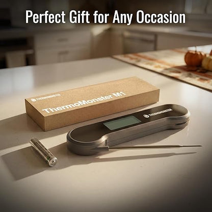 0.5 Sec Instant Read Meat Thermometer Digital with ±0.5℉ Precision, Food Thermometer for Cooking Kitchen Gadgets, Oven Grill Candy BBQ Essentials Accessories, Gifts for Him Dad Men Birthday, Grey - Image 9