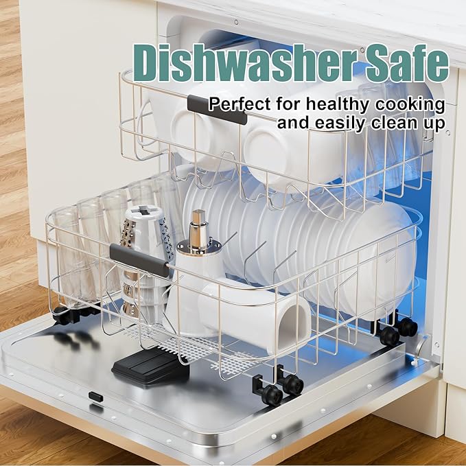 Slicer Shredder Attachment for KitchenAid Stand Mixer, Cheese Grater Attachment for Kitchenaid, Salad Maker, Grinding Powder, Dishwasher Safe with 4 Blades, White - Image 8