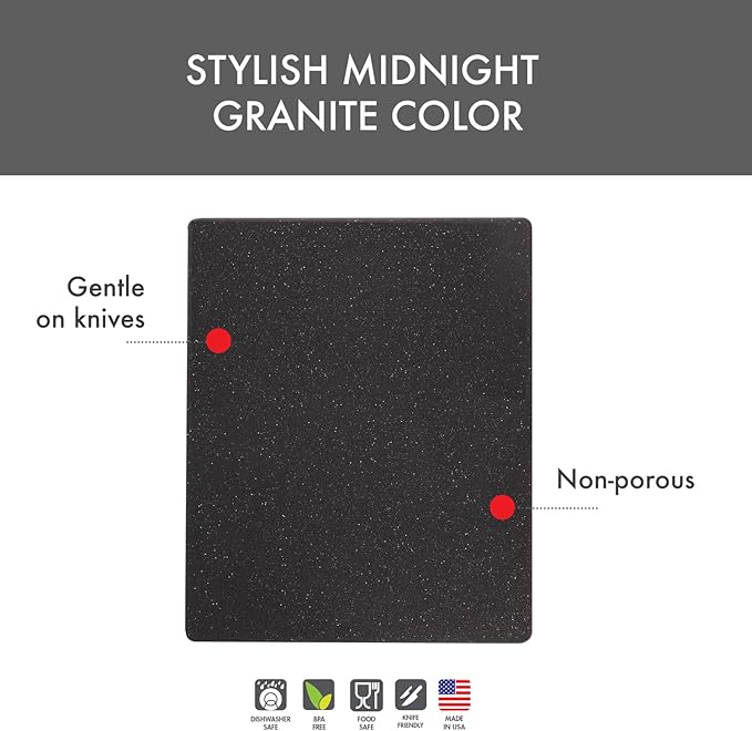 Dexas Superboard Reversible Pastry Board, 14 x 17 Inches, Midnight Granite Color - Dishwasher Safe, Plastic, Ideal for Baking and Food Prep - Image 7