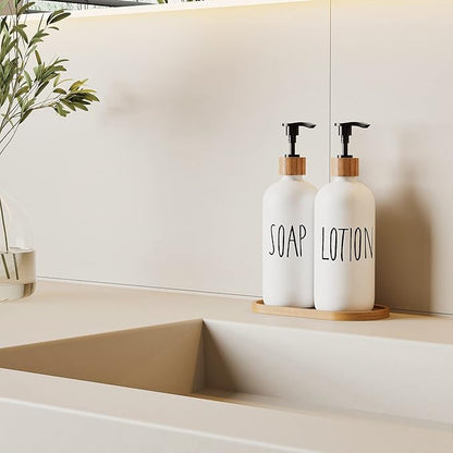 Soap Dispenser,Dish Soap Dispenser for Kitchen Sink.Glass Hand Soap Dispenser, Modern Farmhouse Decor Dish Soap Dispenser for Bathroom,Kitchen Sink Decor - Image 2